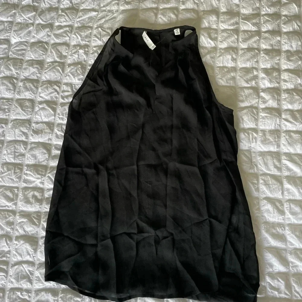 A.L.C black silk blouse